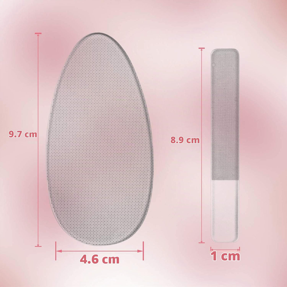 RedFlow - Juego de pulidor de uñas contiene 2 limas de nano vidrio y 1 lima de pie de vidrio nano, juego de manicura profesional, limas de uñas naturales para quitar callosos, piel muerta, seca y agrietada