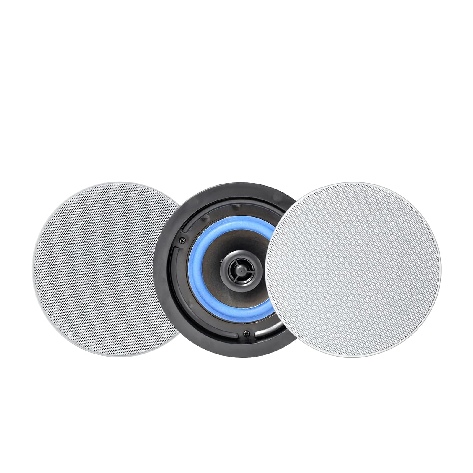 Herdio Altavoces Compatible con Bluetooth de Montaje Empotrado de 4 Pulgadas, Rango Completo de 2 vías en Pared y Techo, perfectos para Colocar en Interiores y Exteriores, porches