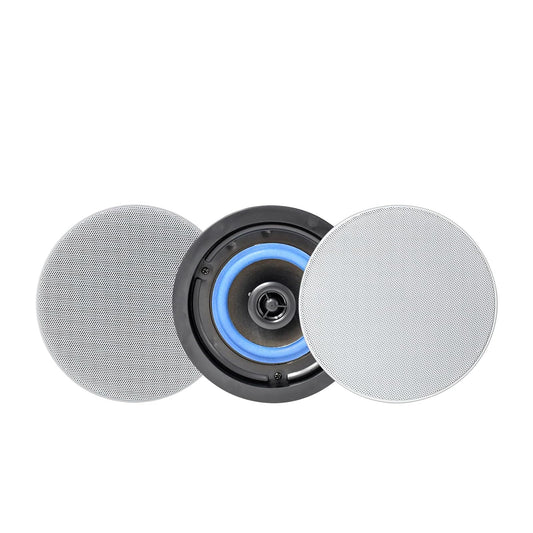Herdio Altavoces Compatible con Bluetooth de Montaje Empotrado de 4 Pulgadas, Rango Completo de 2 vías en Pared y Techo, perfectos para Colocar en Interiores y Exteriores, porches