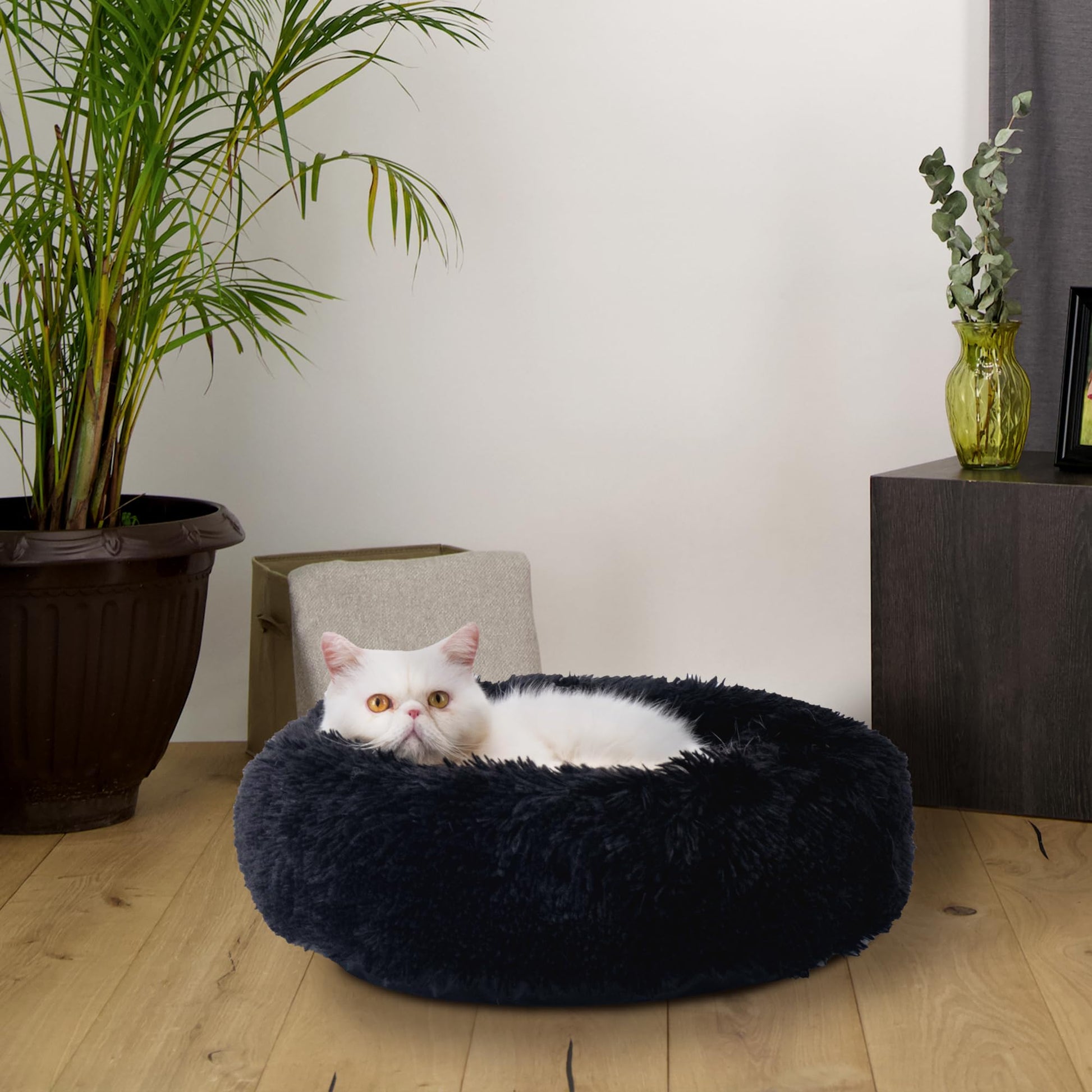 Cama para Perro Hills Negro Tipo Dona Anti Estrés X-Small