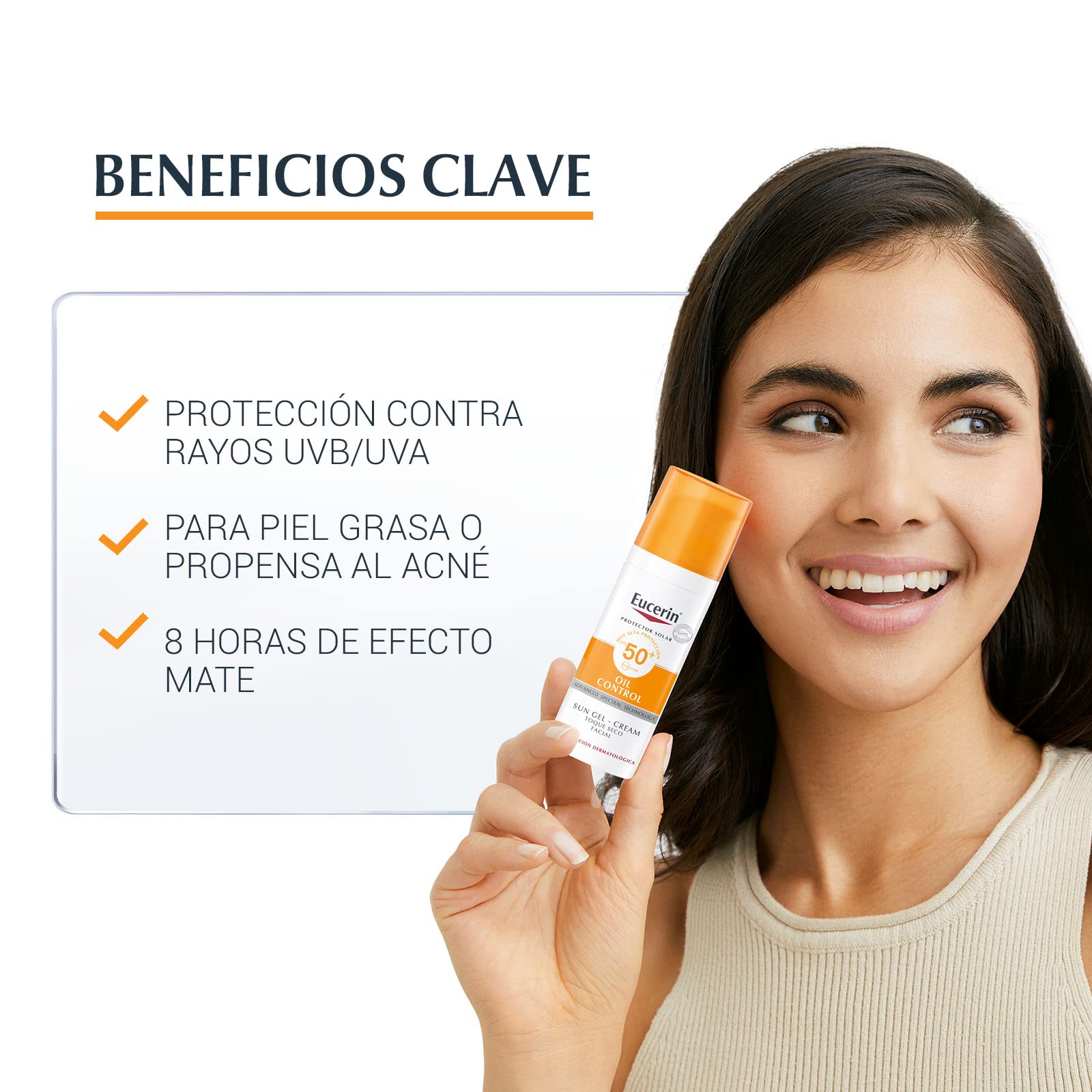 Serum facial ligero DermoPure Triple Effect (40 ml), Efecto Anti-Manchas + Protector solar facial efecto mate toque seco Oil Control, 50 ml