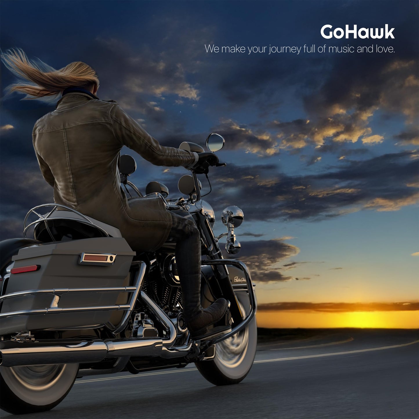 GoHawk - Altavoces Bluetooth para motocicleta, sistema de audio con amplificador de 4.1 canales impermeable de 4.1 canales con altavoces de 4.25 pulgadas | Estéreo de música montado en el manubrio