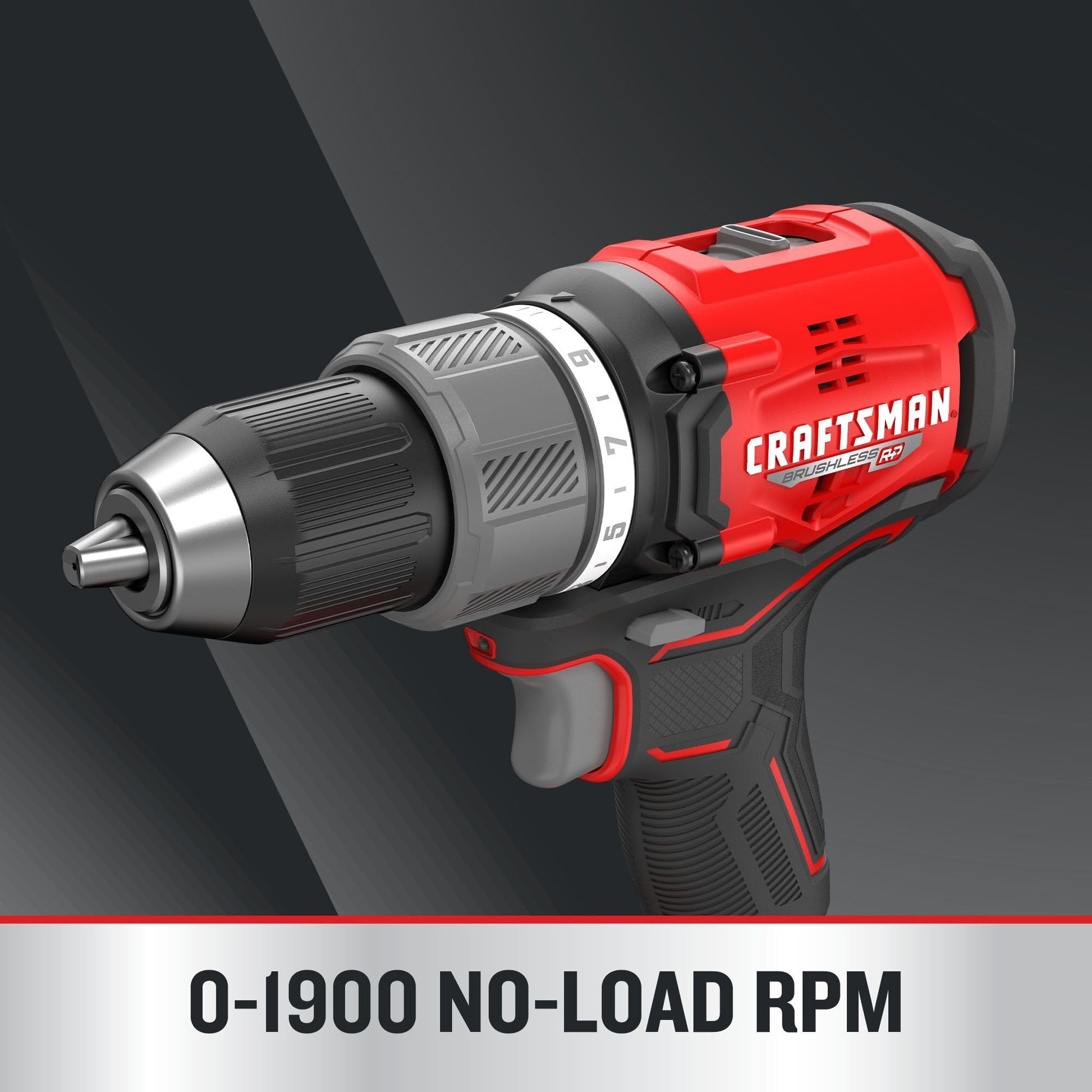 CRAFTSMAN RP+ Kit de taladro/driver inalámbrico, con 2 baterías y cargador, sin escobillas (CMCD713C2)