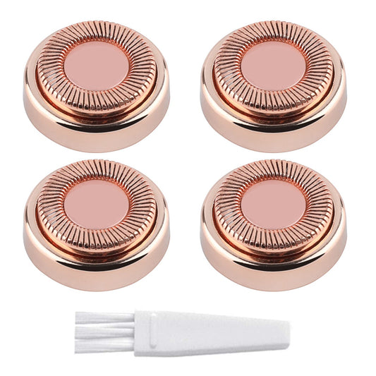 Gift2U Cabezales de Repuesto para removedor de Vello Facial, Cabezal de afeitadora electrónica de Repuesto con Cubierta de Hoja chapada en Oro de 18 K para Cara, Pierna, axila, Espalda, etc.