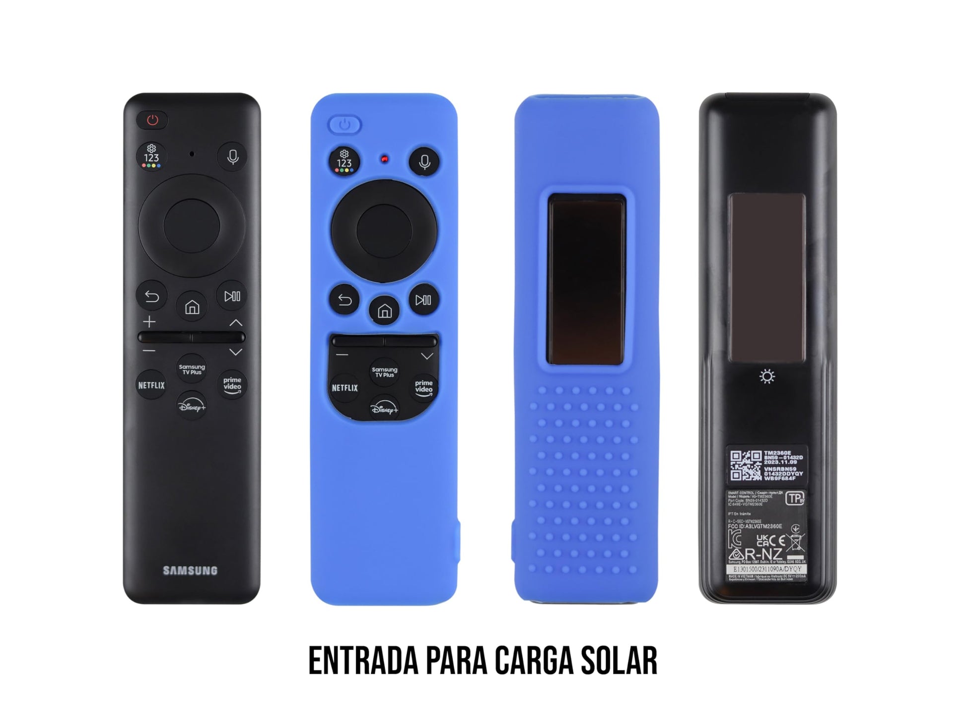 Funda para Control Samsung Case con Celda Solar Bn59-01432d (Azul)