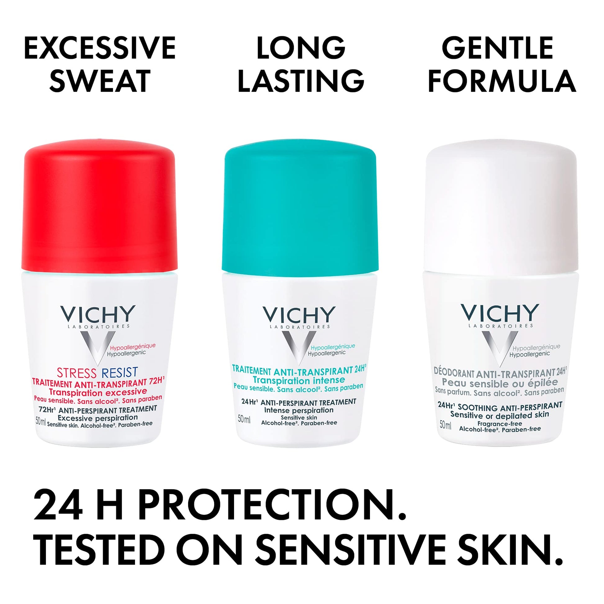 Desodorante Anti-transpirante Regulador para Piel Sensible Roll-On 48H Vichy Deos 50ml