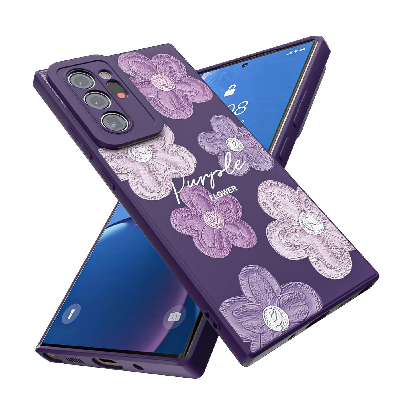 Threehao Funda para Samsung Galaxy Note 20 Ultra, Ultra Delgado Flexible Suave TPU Silicona Carcasa con Moda Aesthetic Dibujos Flores, Antigolpes Anti-arañazos Protectora
