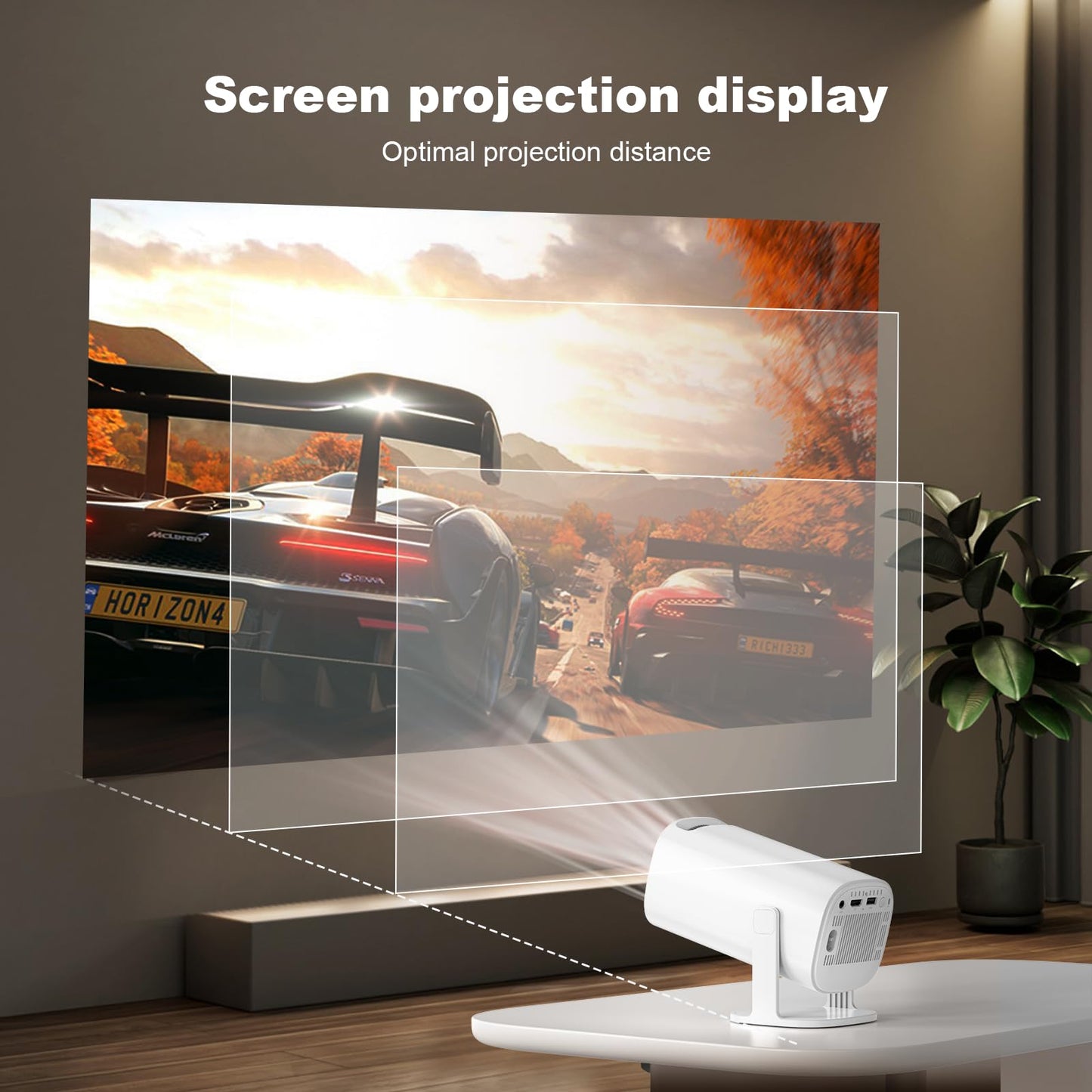 Nueva consola de juegos retro P30 con proyector, proyector portátil 4K HD con más de 36000 juegos, Plug and Play TV Video Game Stick, proyector inteligente con controladores inalámbricos de 2.4 g