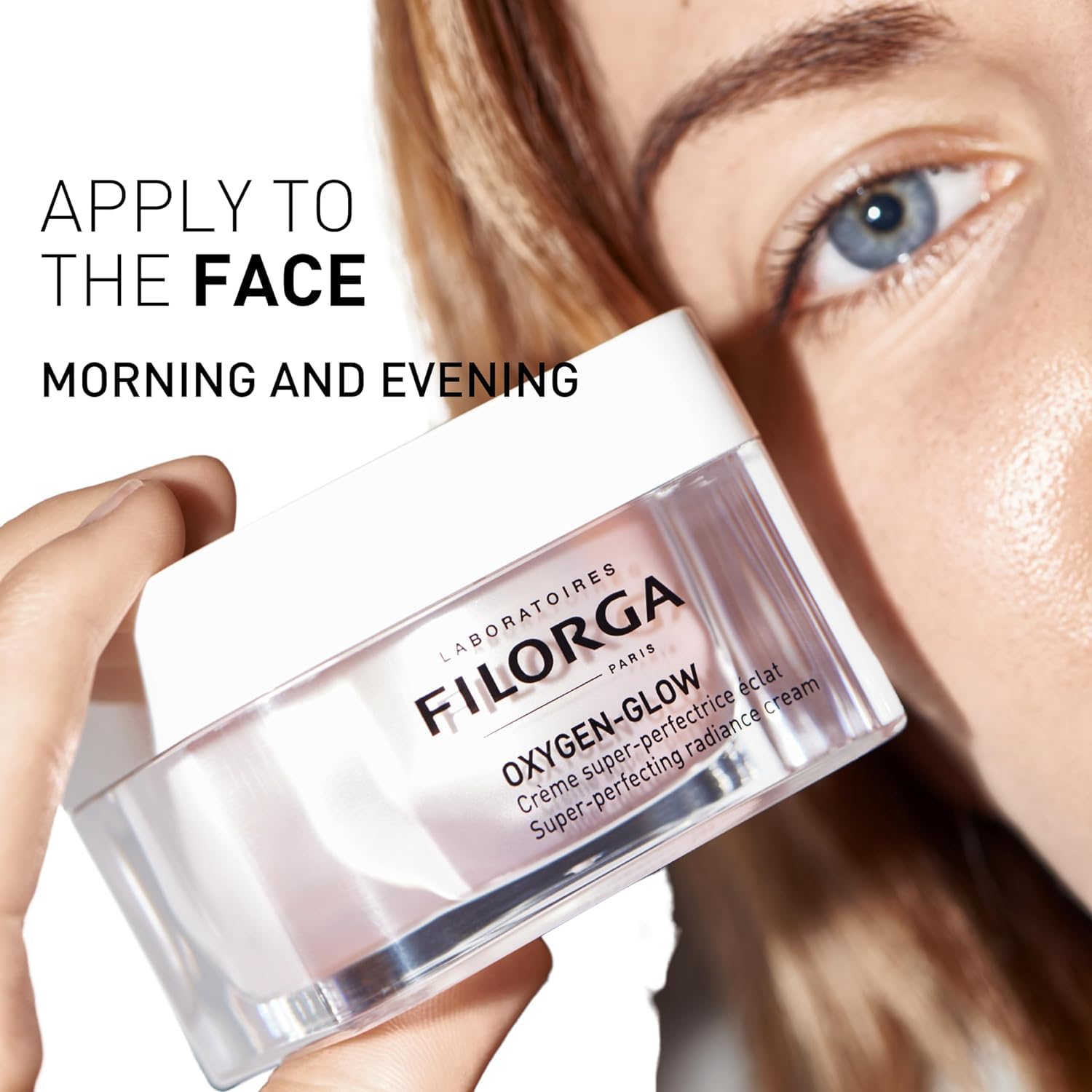 Oxygen-Glow Super-Perfecting Radiance Crema Diaria para la Piel, Tratamiento Hidratante con un Impulso Hidratante de Ácido Hialurónico y Enzimas Desintoxicantes para una Cara Impecable