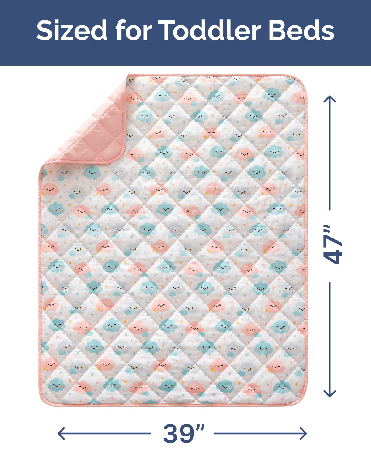 Edredón para niños pequeños, suave, ligero, manta para todas las estaciones, para niños y niñas, ropa de cama acogedora para cuna y cama de niños pequeños, diseño de 39 x 47 pulgadas, 285