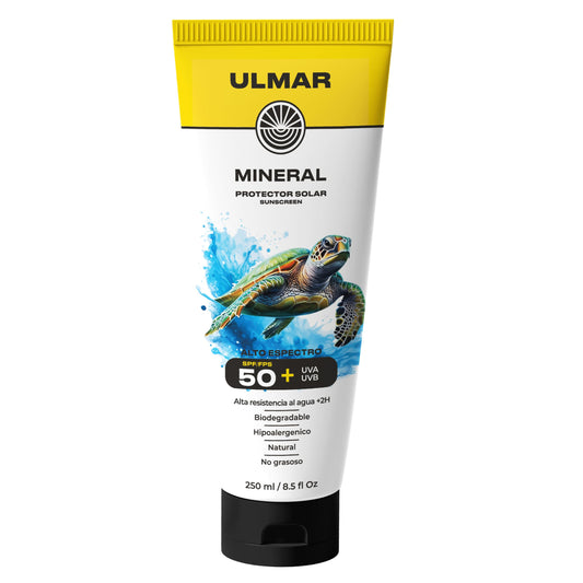 Protector Solar Mineral Ulmar spf 50 UVA UVB Natural Hipoalergénico Biodegradable 250 ml
