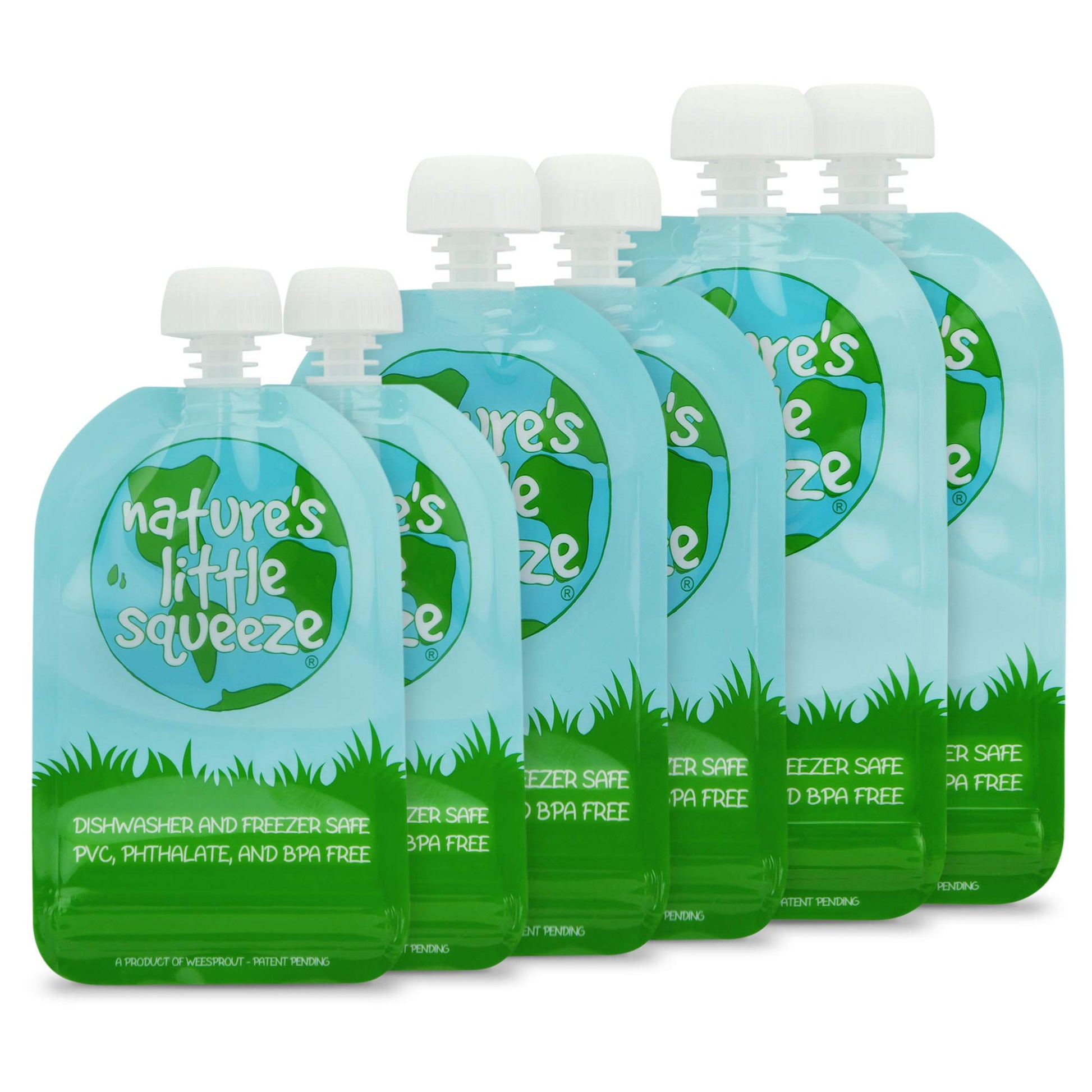 WeeSprout Bolsas reutilizables de doble cierre para alimentos (original, variedad)