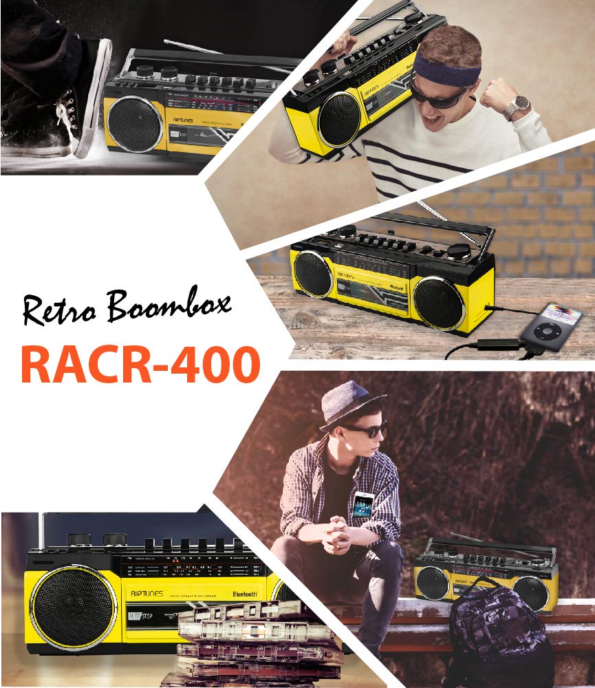 Reproductor Cassette Radio Onda Corta Riptunes Amarillo Mediano