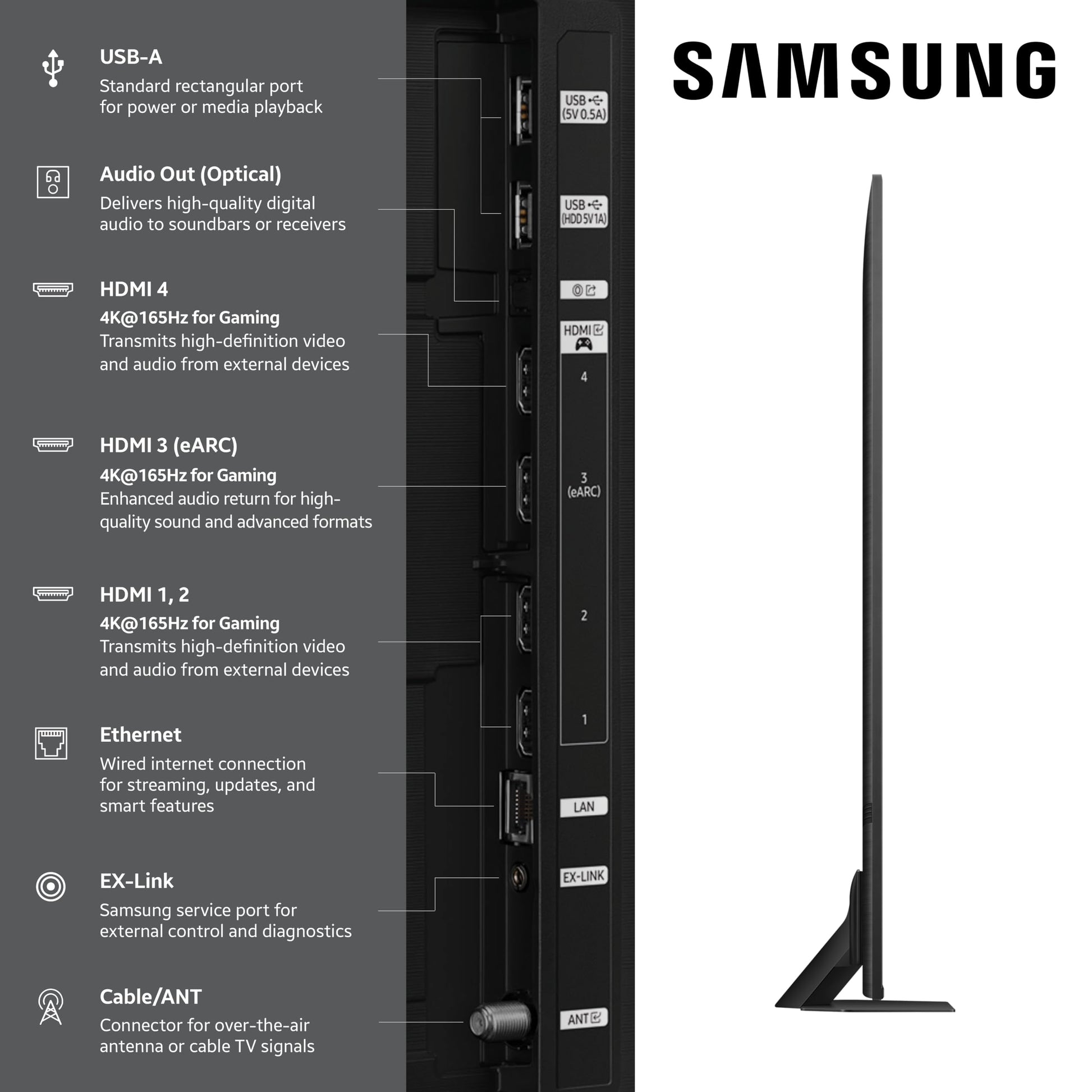 SAMSUNG QN90F Neo QLED 4K Smart TV de 75 Pulgadas, Color Negro Titan