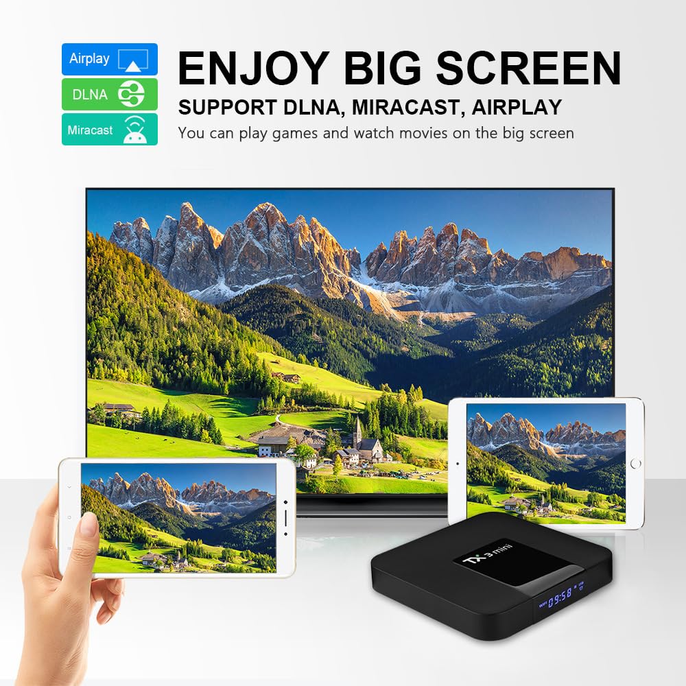 TV Box TX3 Mini Pro Android 10.0 Negro Quad Core 2GB RAM 4K Media Player