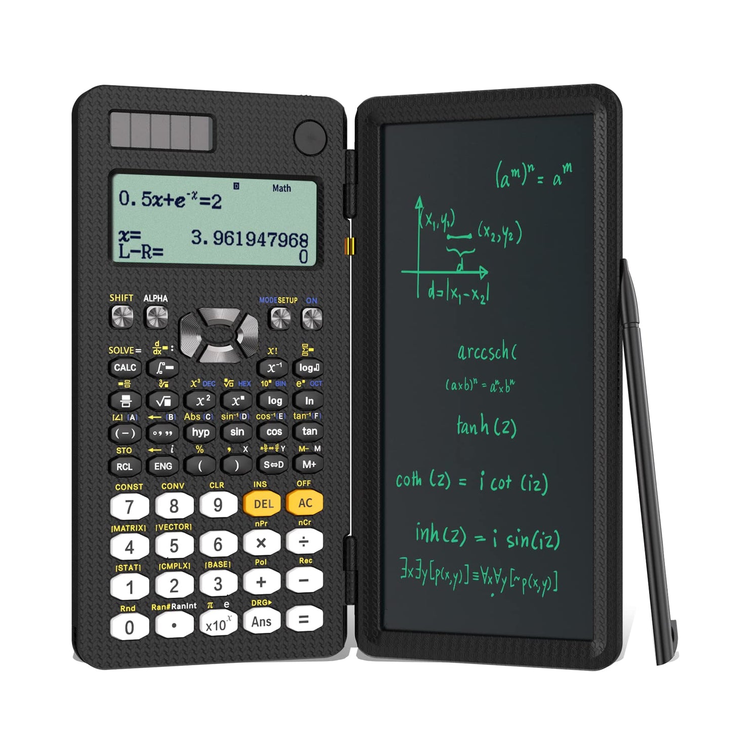 iDock calculadora científica,Calculadora Multifunción 2 en 1,Pantalla multivista con Tableta de Escritura LCD borrable