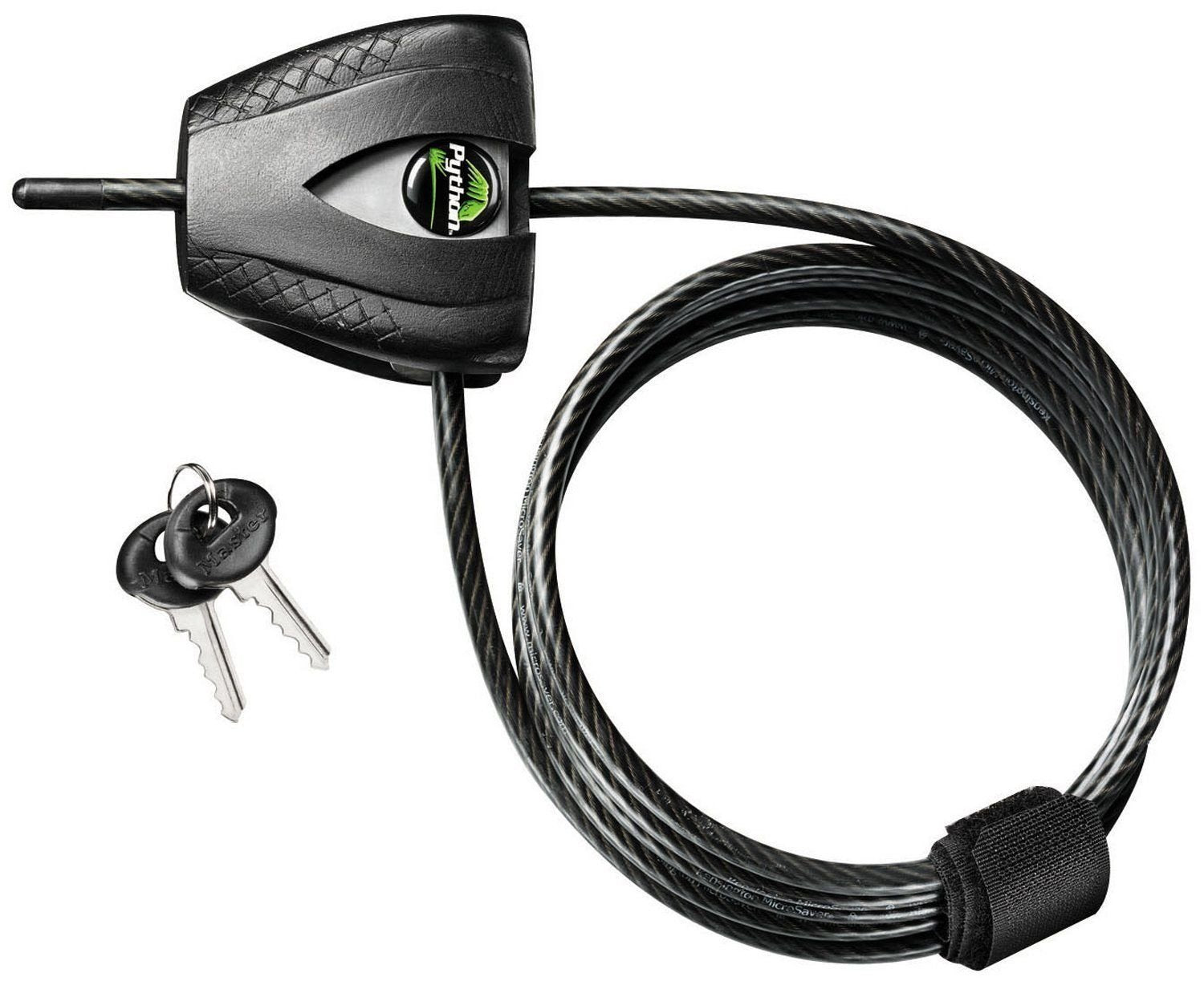 Candado de Cable Master Lock Negro y Plateado 6' x 3/16" diámetro