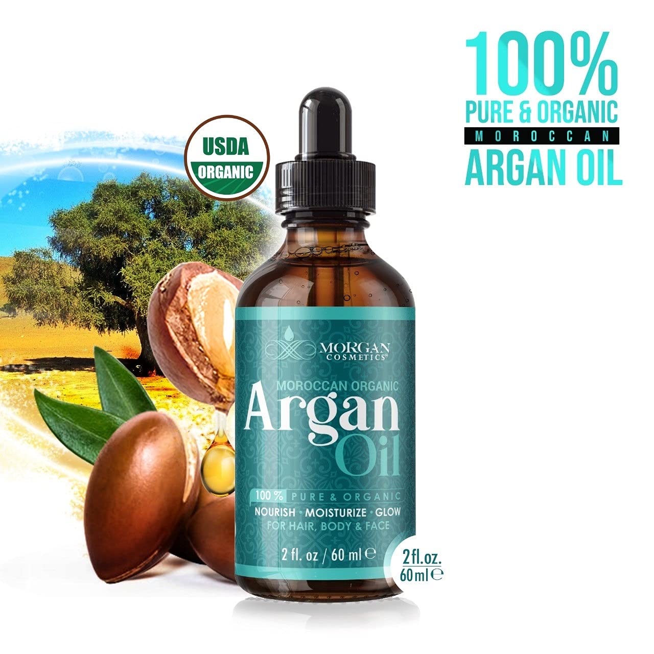 Tratamiento Orgánico Premium de Aceite de Argán Certificado para Piel y Cabello
