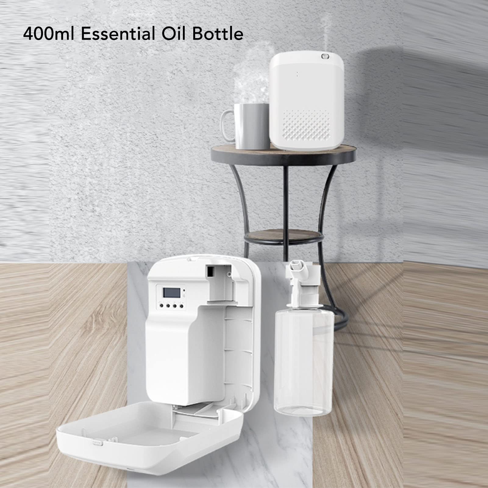 Máquina de Aire con Bluetooth, Aplicación Inteligente, Control Remoto, Difusores de Aceite Esencial sin Agua con Botella de 400 Ml, de Difusión de (Enchufe de EE.