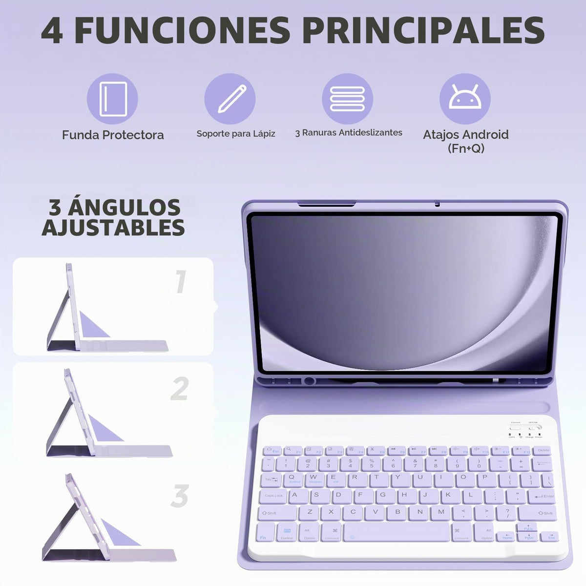 Funda de Teclado Samsung Galaxy Tab A9 Plus A11 Plus 11 Pulgadas 2023 2025