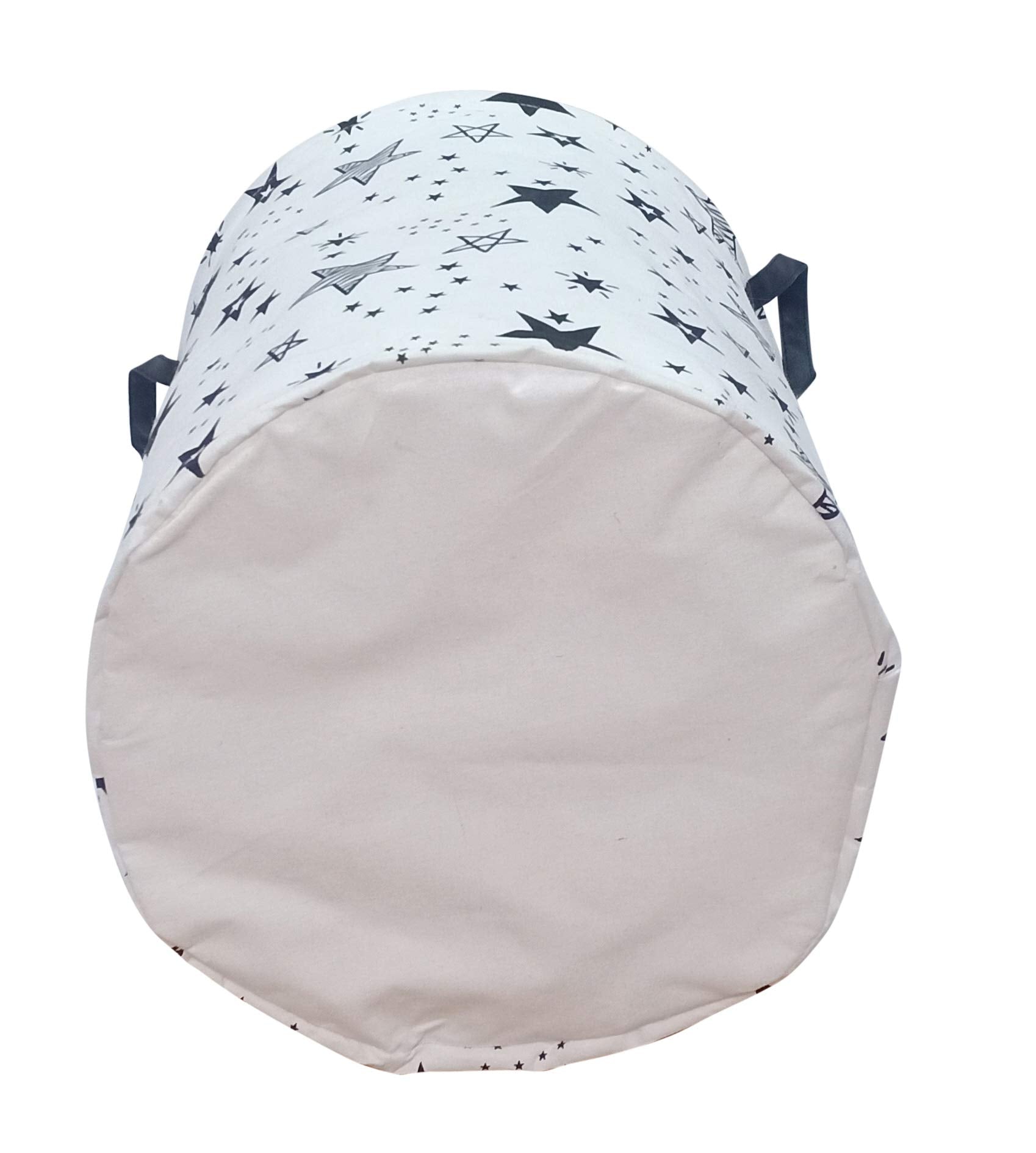 KUNRO - Cesta de almacenamiento redonda de gran tamaño, con revestimiento impermeable, organizadora, para guardería, ropa y juguetes