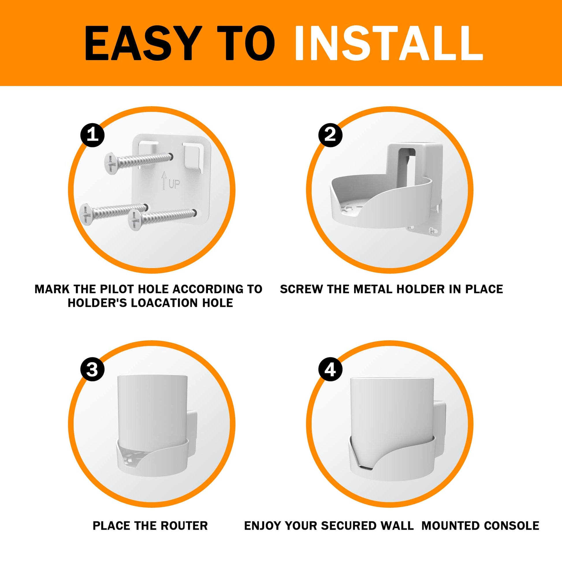 Bangcheer - Soporte de pared para TP-Link, Deco X20 X60 X50 X55 WiFi 6 soporte de pared con organizador de cables, sistema WiFi de malla para el hogar, soporte resistente que ahorra espacio TP-Link router soporte de pared (paquete de 2)