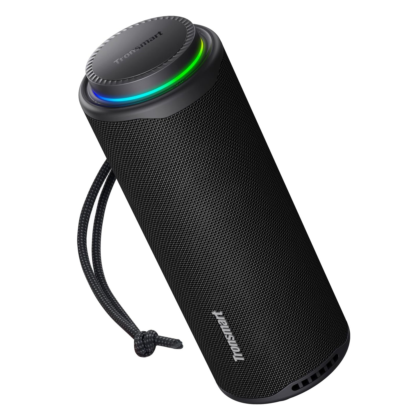 Tronsmart T8 Bocina Bluetooth Portátil para Exteriores, Sonido más Potente y nítido de 40W, Sonido de 360°, Audio de 2.1 Canales, IPX7, Personalizados Audio y Luces, cordón portátil (Negro)