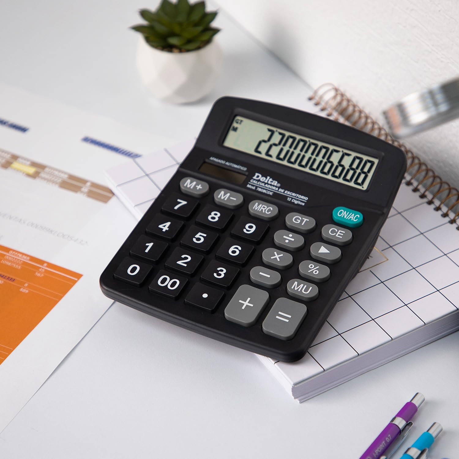 BARRILITO Calculadora de Escritorio. 12 dígitos 7808CDE