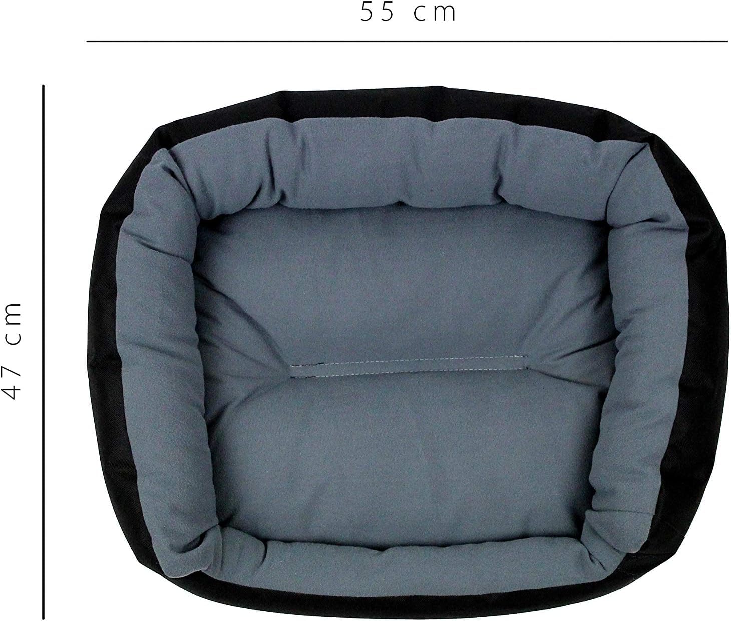 Cama para Perro Hills Negra Gris Resistente y Confortable con Relleno Suave, Small