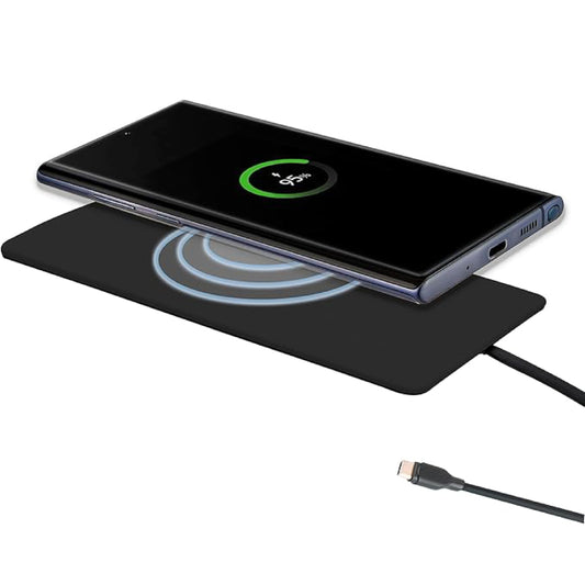 It's Just Smart - Cargador inalámbrico ultra delgado, hasta 15 W de carga rápida, cargador de teléfono con certificación Qi compatible con Samsung, iPhone y todos los dispositivos habilitados para Qi
