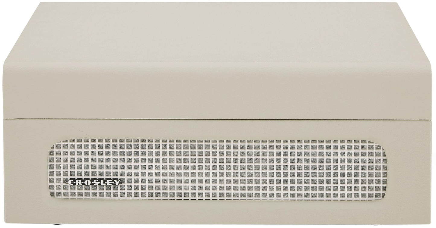 Crosley CR8017B-DU Voyager - Tocadiscos de Vinilo portátil clásico con Entrada y Salida Bluetooth y Altavoces Integrados, Dune