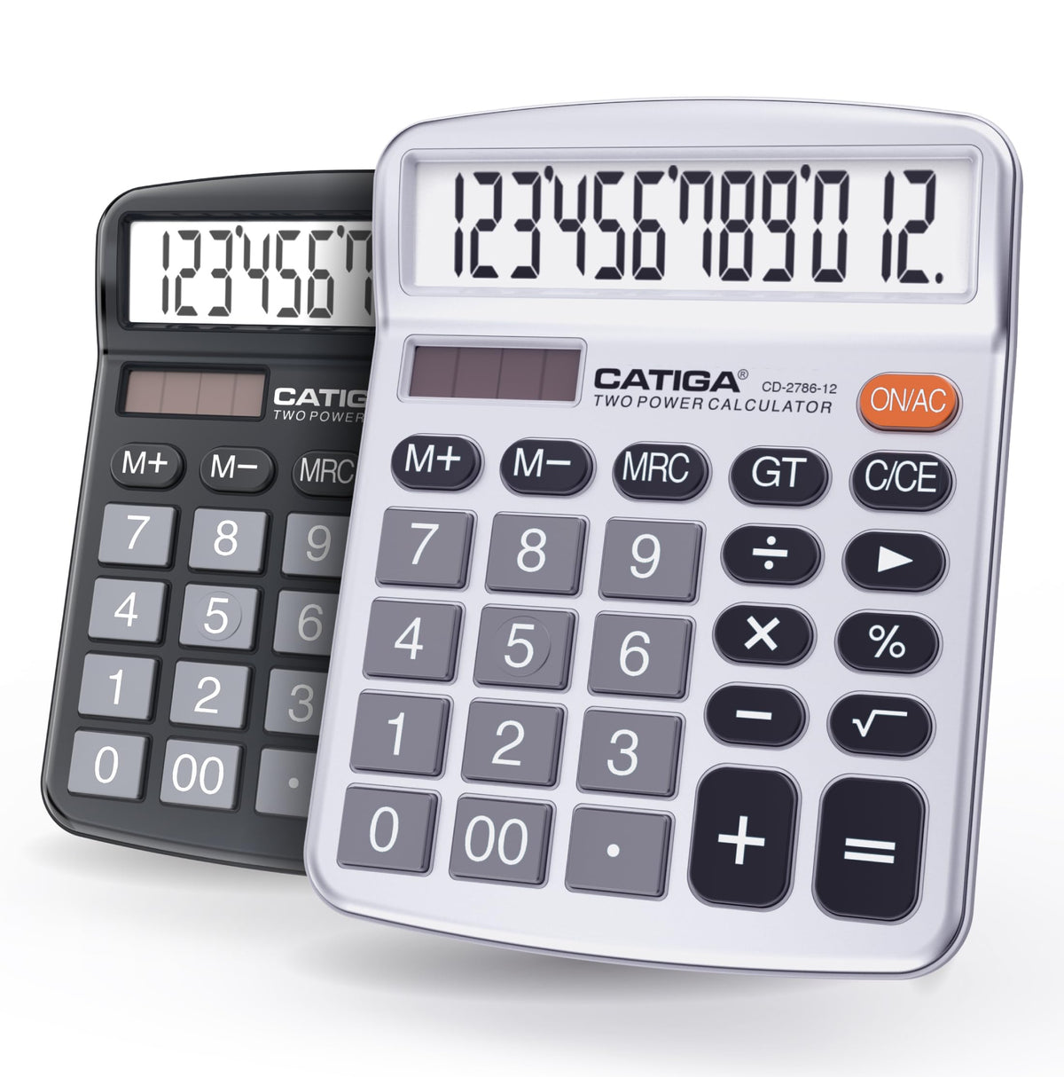 Calculadora CATIGA LCD Grande Solar y Batería Dual para Oficina, Hogar, Escuela