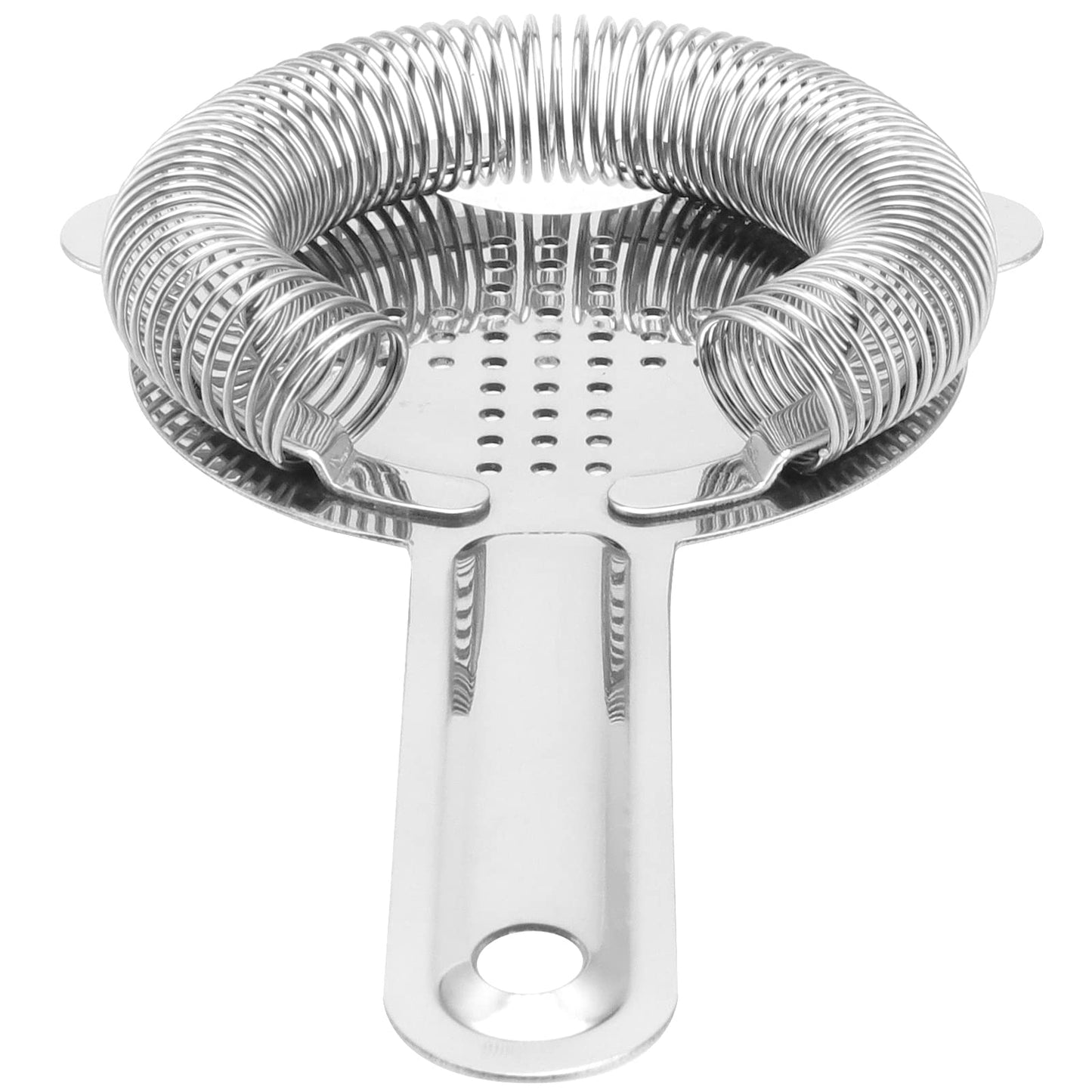 HOZEON 4 Pack 6.5 Inches Cocktail Strainer, Herramienta de acero inoxidable para colar en el bar, colador de 2 puntas para bar restaurante casa, plata
