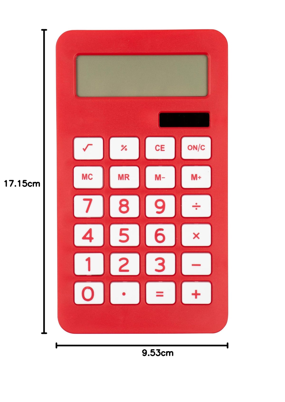 Calculadora JAM PAPER Rojo con Pantalla LCD de 10 Dígitos