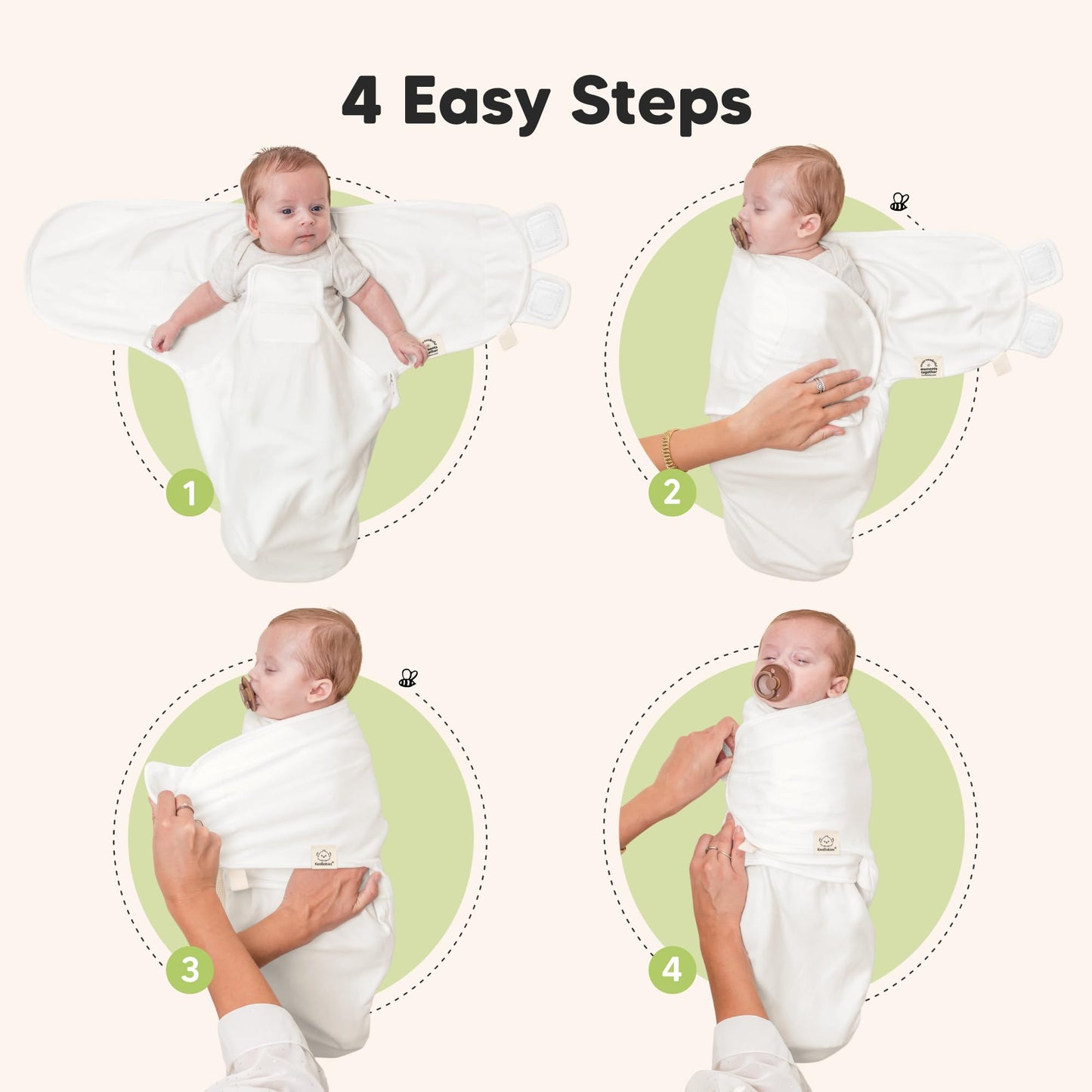 KeaBabies Paquete de 3 paños Soothe Zippy (Slate, OS)
