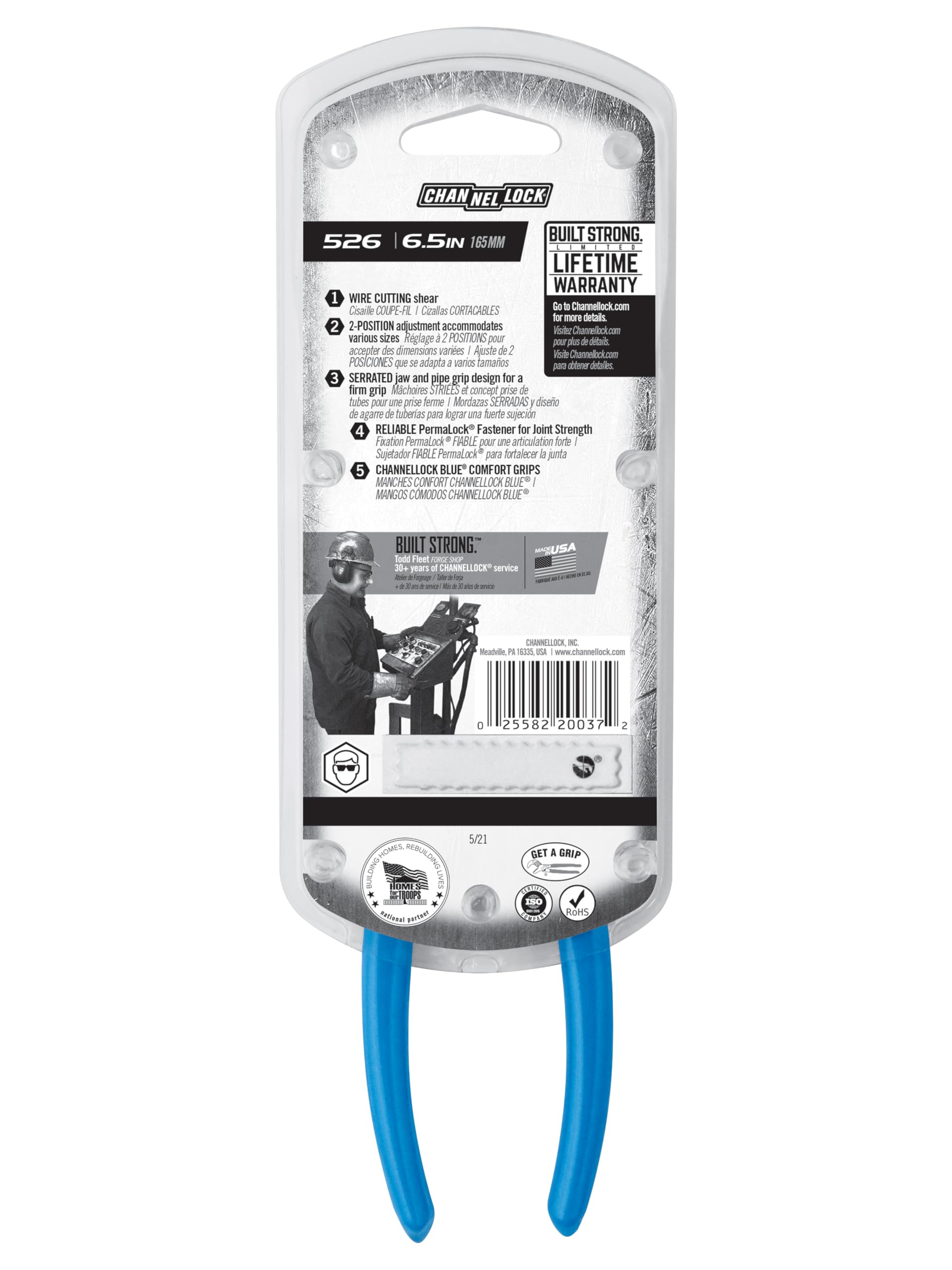 Channellock 526 Pinza de Mecánico de 6" Corta Alambres