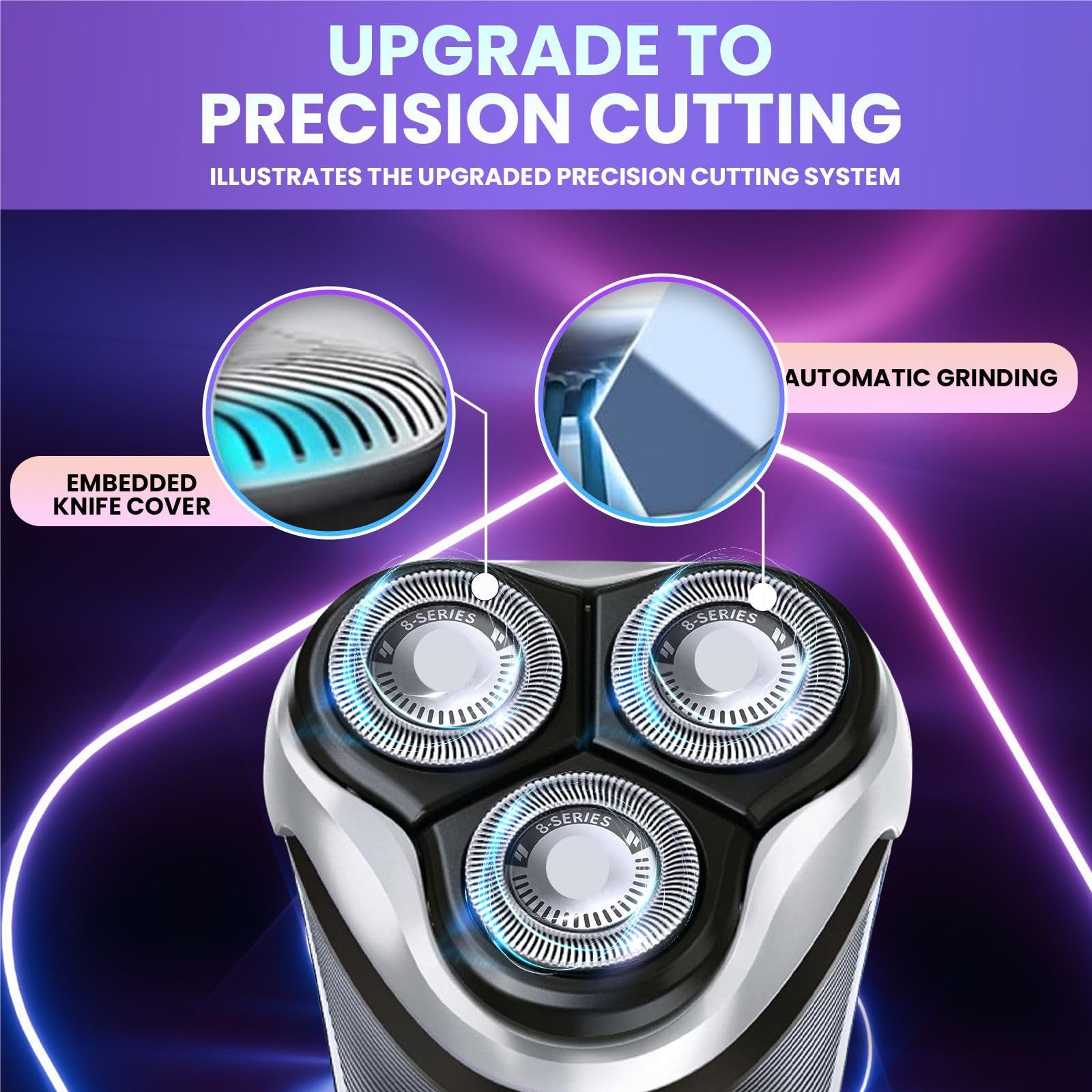 Cabezas de Repuesto Philips Norelco HQ8 Aquatec para Afeitadoras