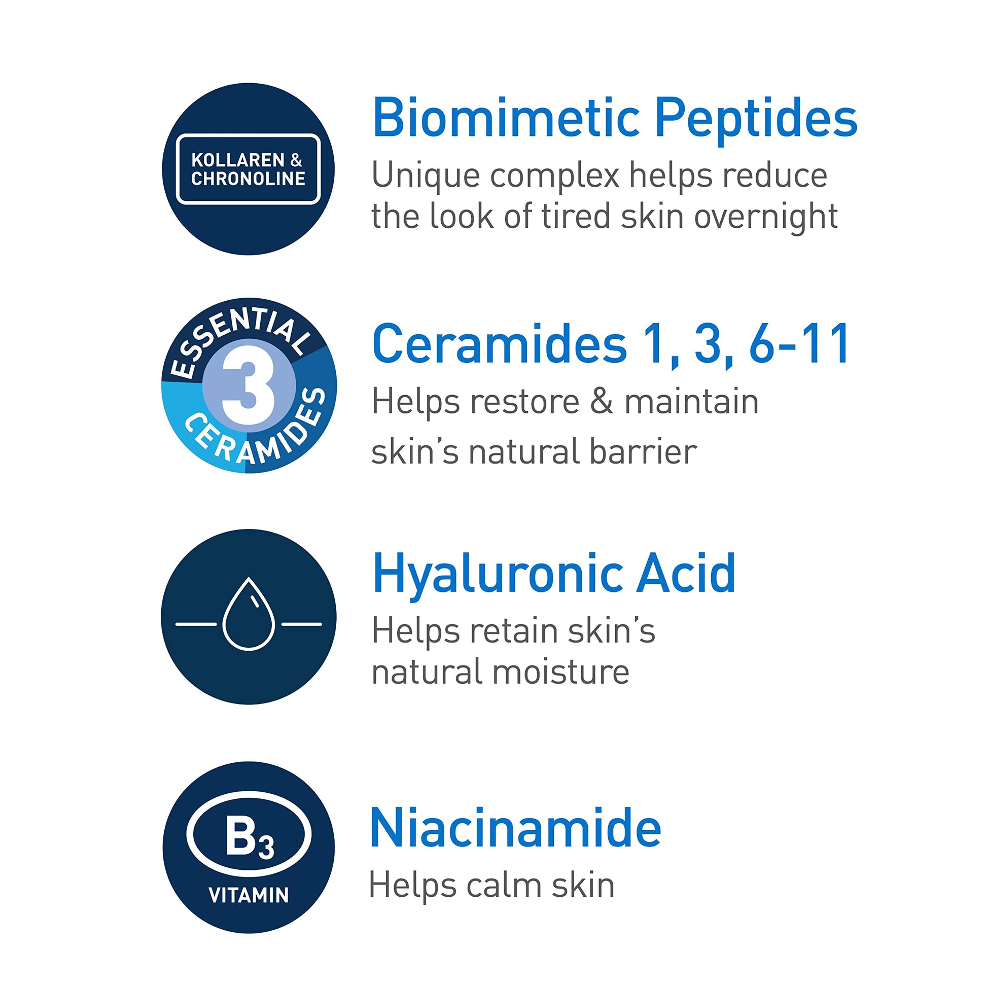 CeraVe - Renewing System, Crema de noche renovadora para la piel, 1.7 onzas