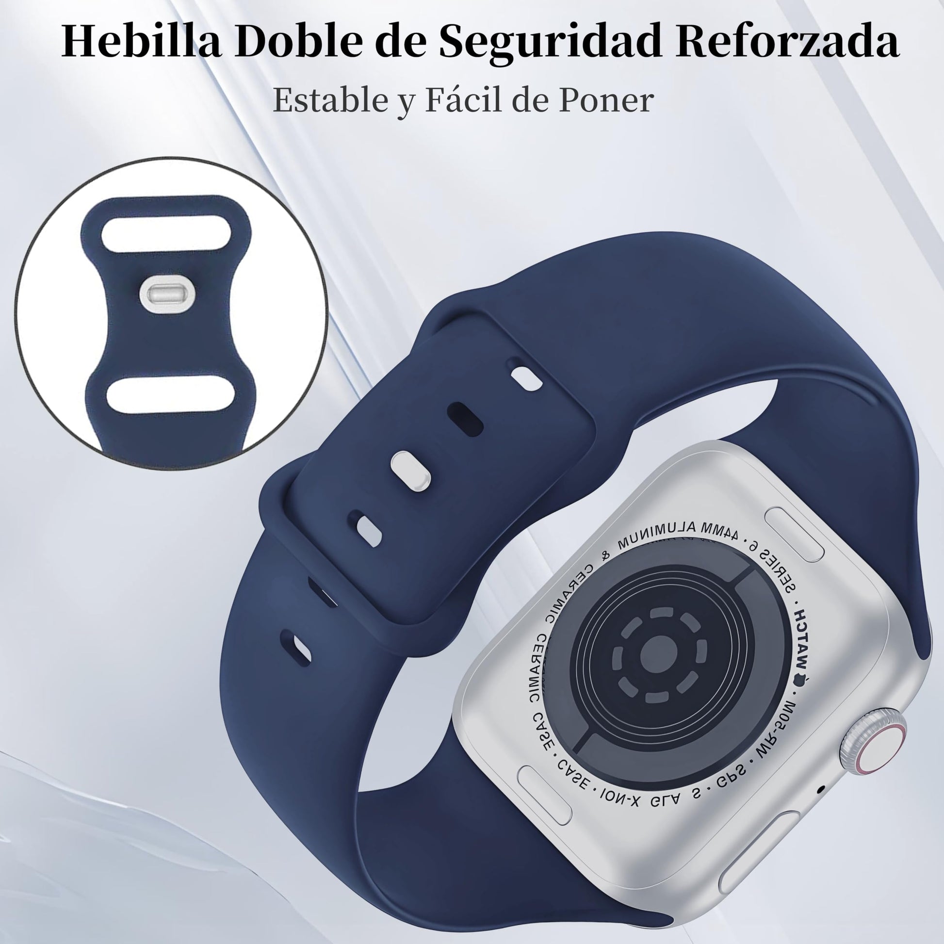 TUNKARMOR Correa para Apple Watch Series 10 9 8 7 6 5 4 3 2 1 SE, para 38mm 40mm 41mm 42mm(Series 10) iWatch, Pulsera Deportiva Silicona Impermeable para Hombres y Mujeres, 5 Pieza