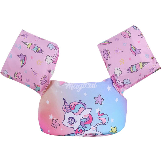 MADELALU Chaleco Salvavidas para Niños de 2 a 6 Años, Chaleco Salvavidas, Seguridad y Doble Cierre para Piscina, Parque Acuático, Lago y Playa