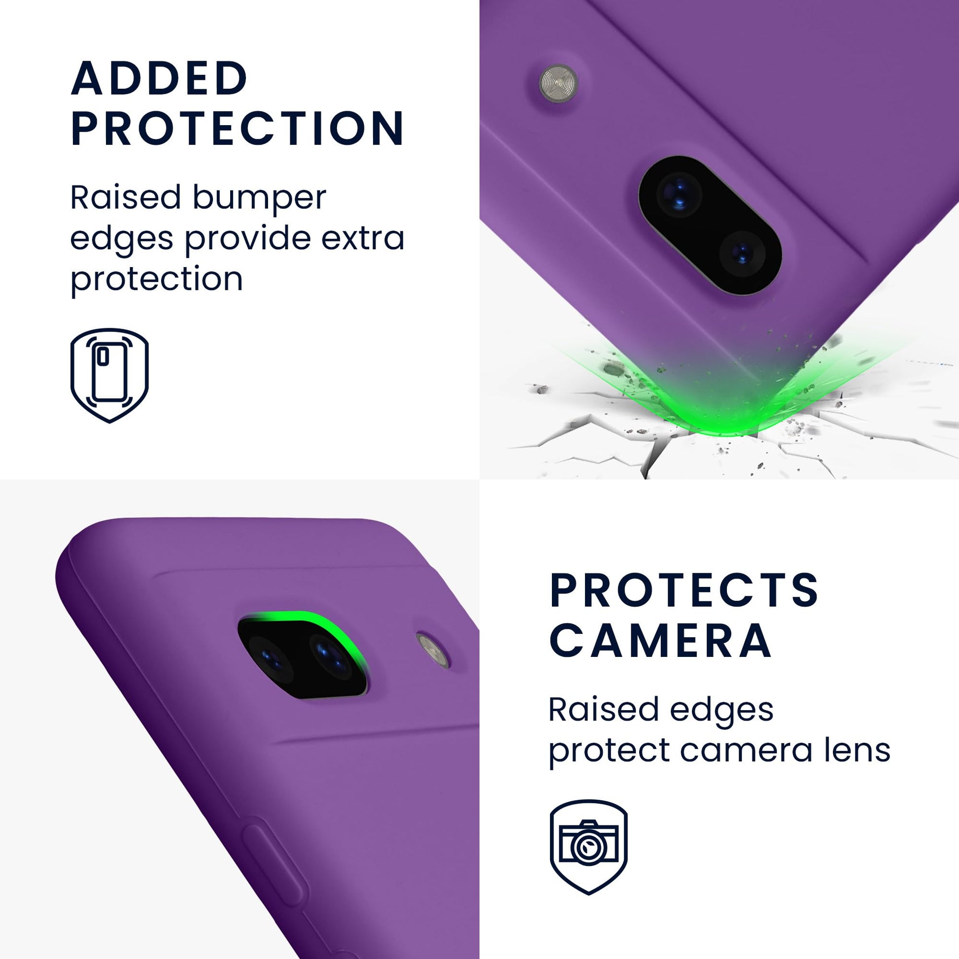 kwmobile Carcasa Compatible con Google Pixel 7a Funda - Case TPU y Silicona antigolpes - Apto Carga inalámbrica - Malva Claro