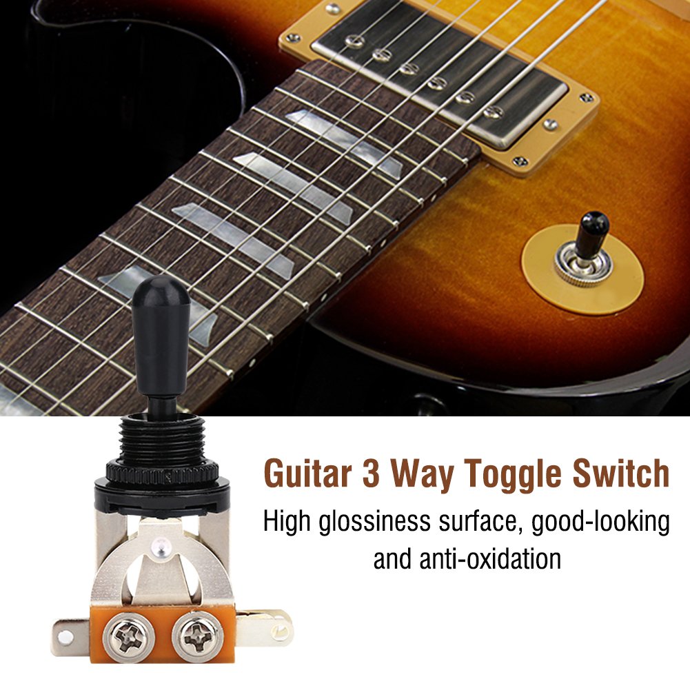 3 Way Switch, Metal Toggle Switch for Electric Guitar, Black, Replacement Part for LP Style Guitars, for Electric Guitar Players
