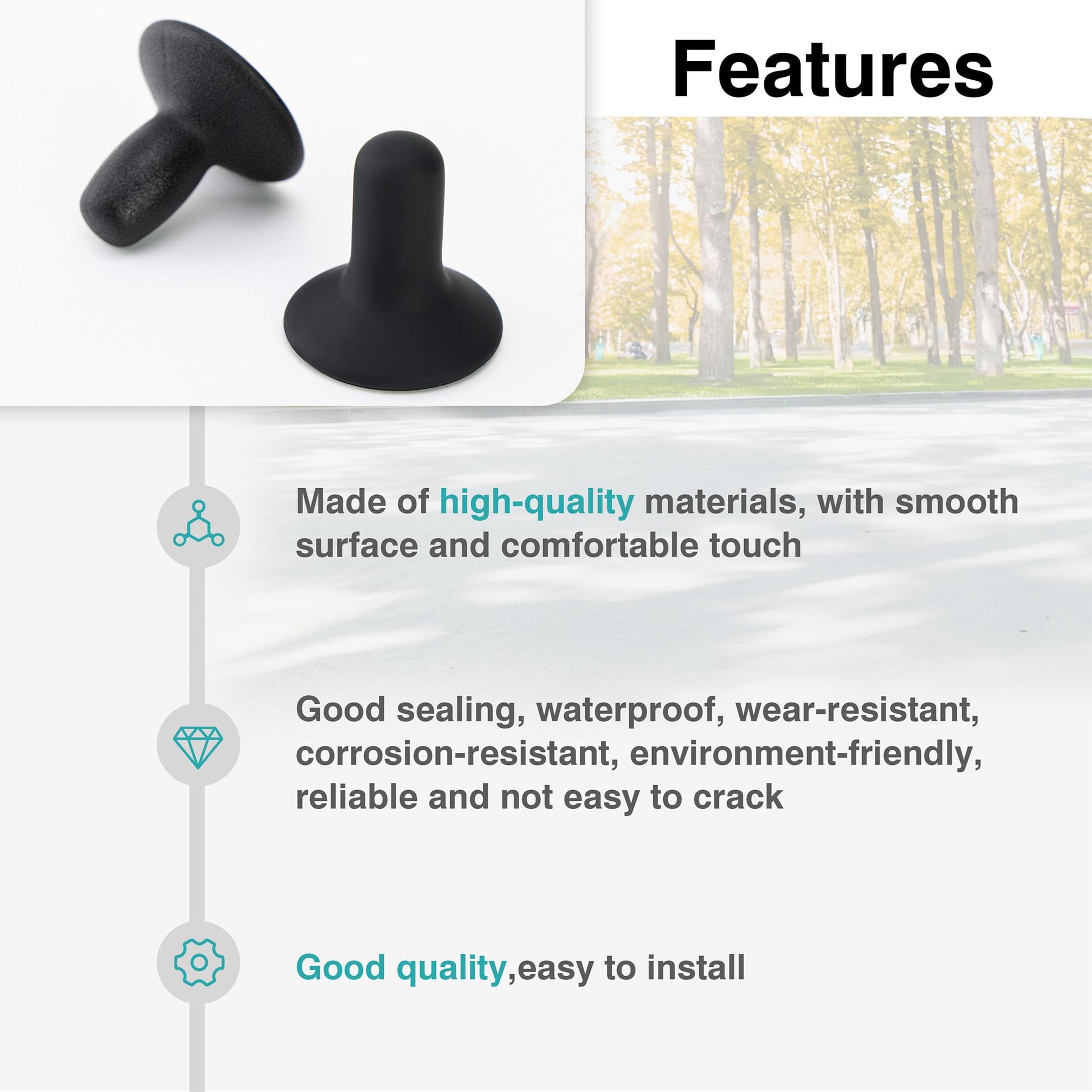 Goldseason Paquete De 2 Joysticks Para Silla De Ruedas, Tapa De Botón Para Scooter De Movilidad, Accesorios Para Silla De Ruedas Eléctrica, Color Negro