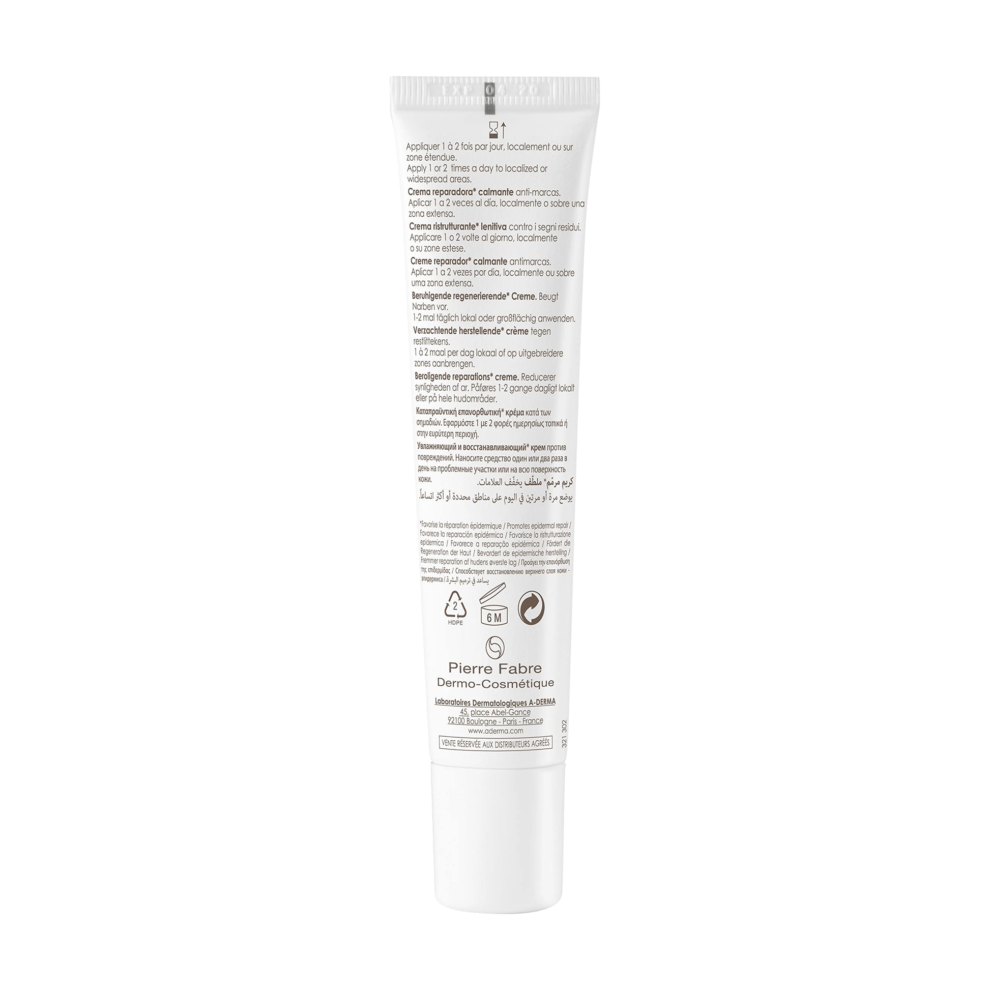 Crema Reparadora Calmante A-Derma Epitheliale 40 ml - Para piel delicada y enrojecida - Tienda Online