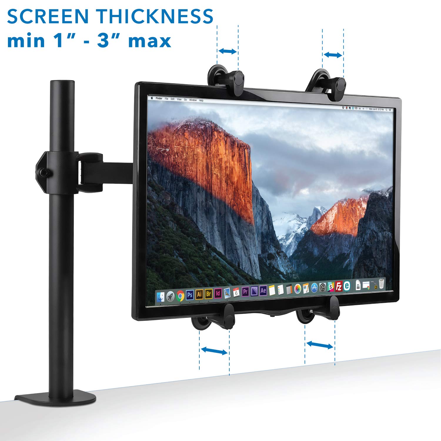 Kit de Montaje de Adaptador VESA Mount-It! para Monitores HP Acer Samsung Dell Asus LCD LED 13 a 27 Pulgadas Compatible con VESA 75 y 100