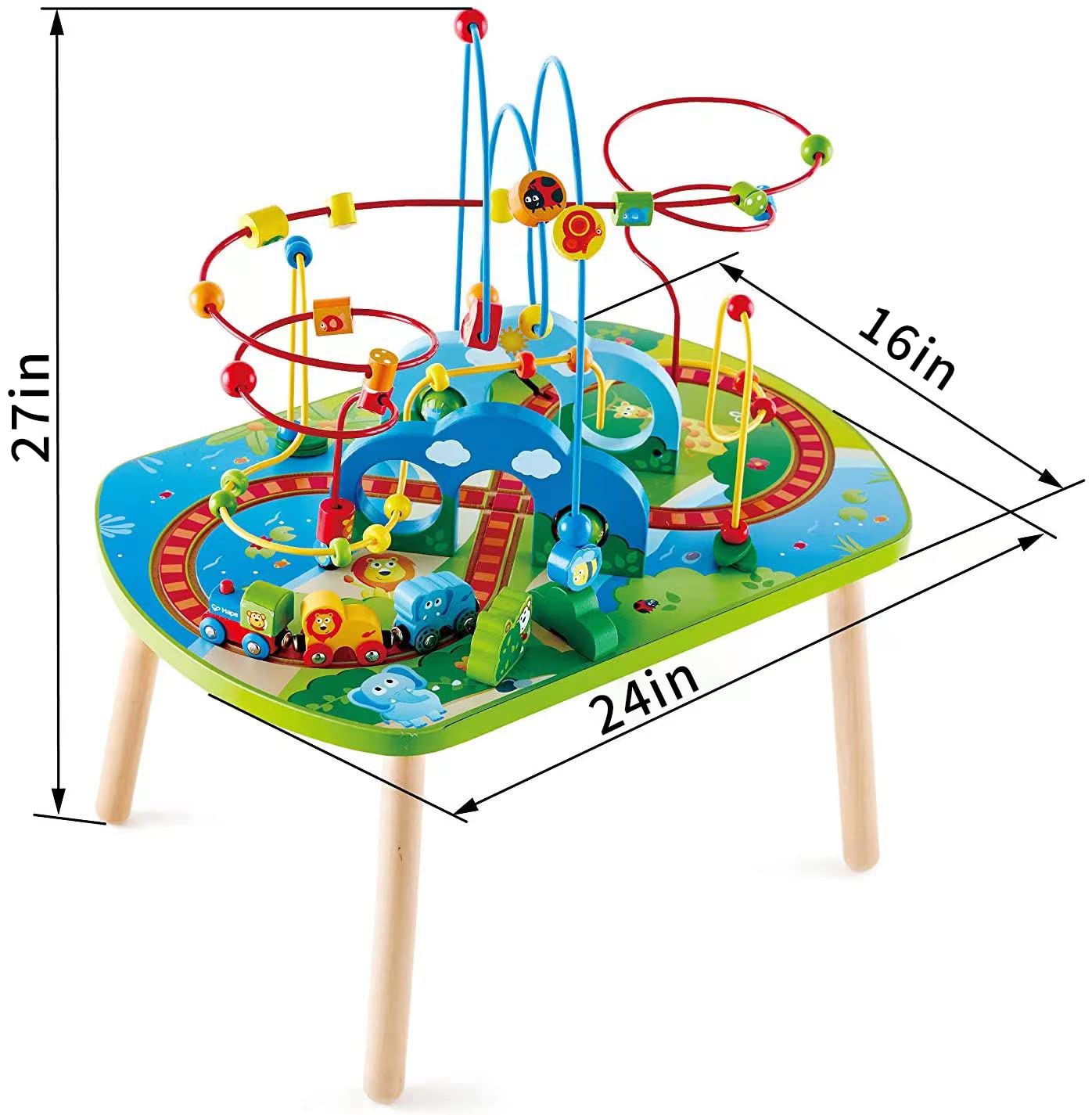 Mesa de Juego Hape Azul con Pista de Tren y Laberinto para Bebés 18M+