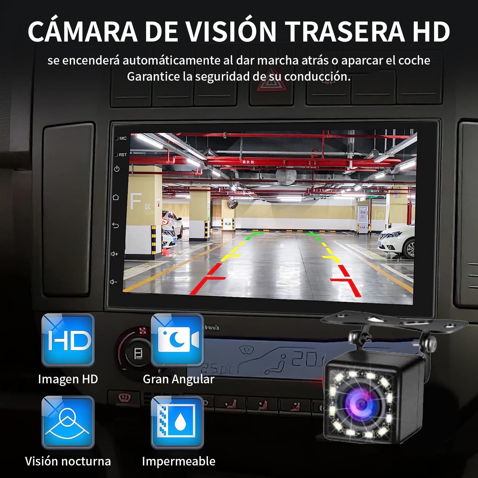 FINYQBET Autoestereos para Carro de Android 11 de 9210S,Estéreo para Pantalla Carplay para Auto con Android Auto,Pantalla HD Mirrorlink,FM,GPS,Bluetooth y más