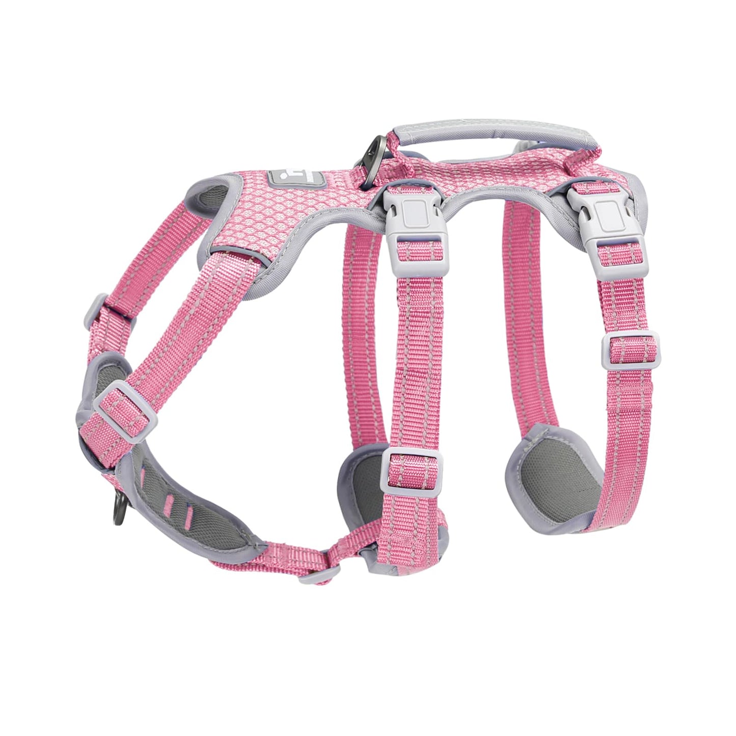 Huntboo Arnés antiescape Perros, arnés para escapistas, Totalmente Reflectante con asa Acolchada, Transpirable, Duradero, Ajustable,Ideal para Caminar, Entrenar y Correr (Rosa, XS)