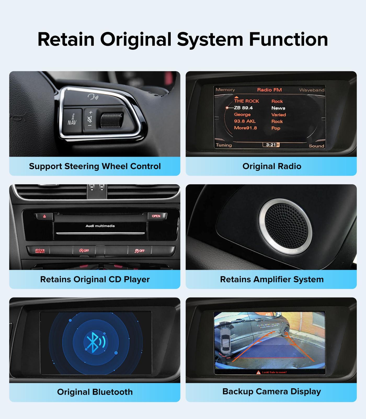 APEXNAV - Estéreo de 26 cm para Audi Q5 SQ5 2009-2017 MMI 3G inalámbrico CarPlay