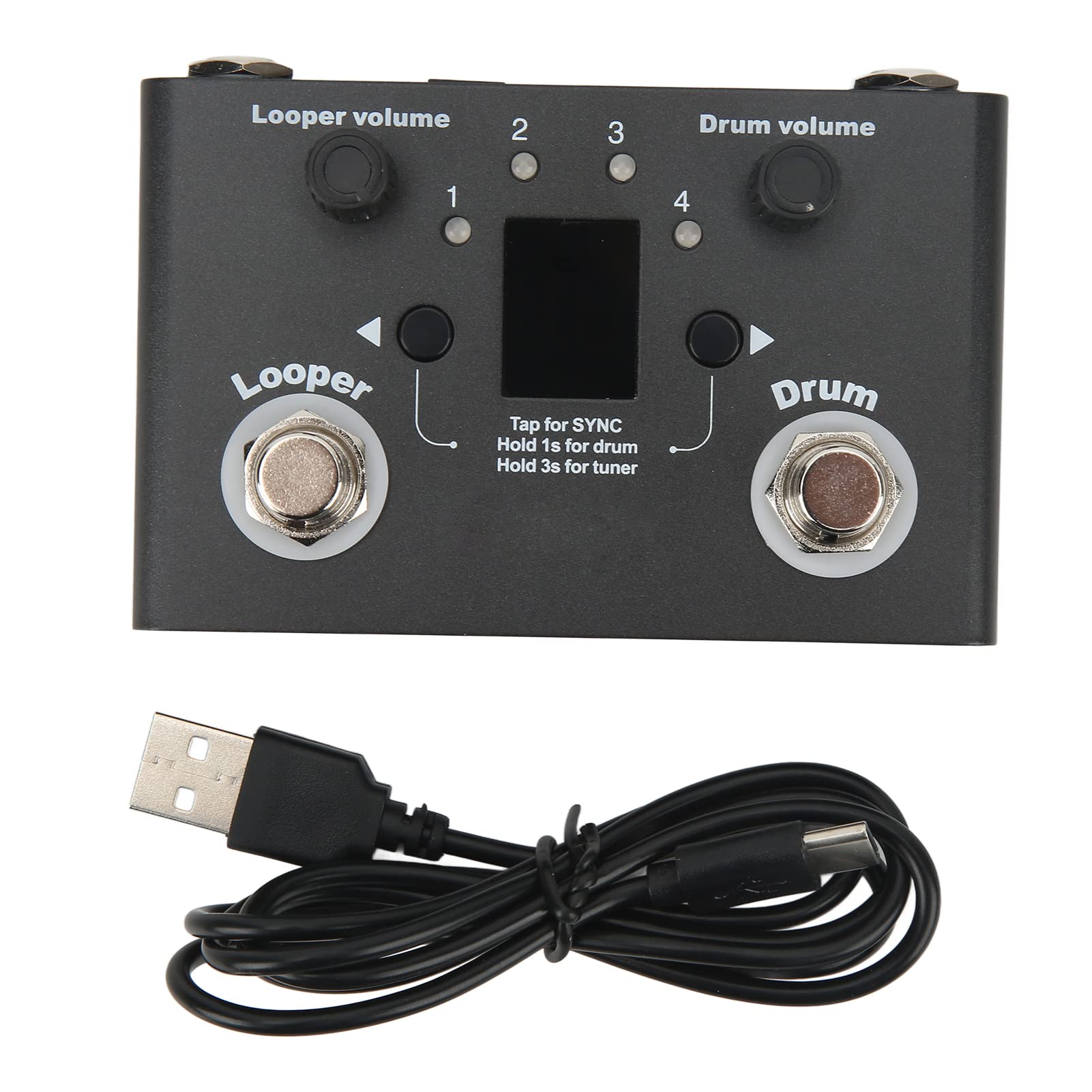 Efecto de bucle, caja de ritmos Looper Pedal Sensible Afinación precisa Metal Alta resistencia para equipos de audio